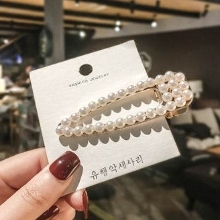 Elegant Pearl Bling Hair Clip