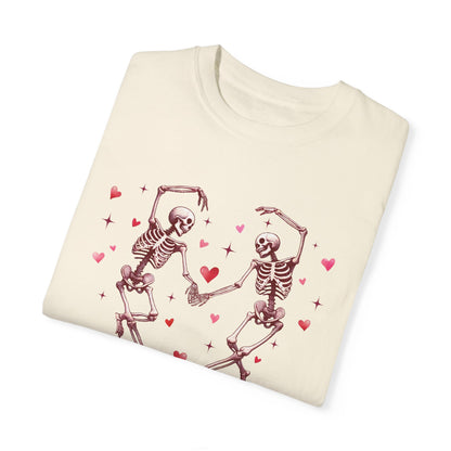 Valentine's Dancing Skeletons Comfort Colours T-shirt