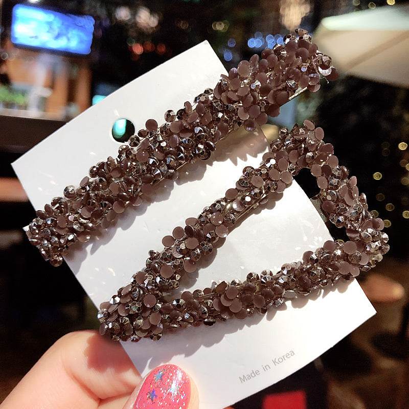 Elegant Rhinestone Flower Bling Hair Clip