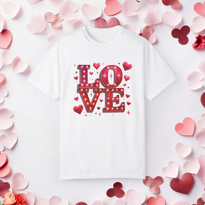 LOVE Valentines Day Comfort Colours T-shirt