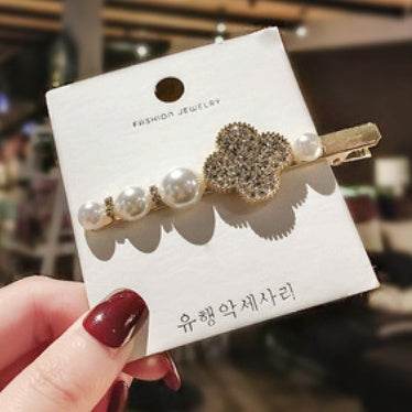 Elegant Pearl Bling Hair Clip