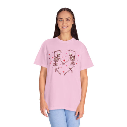 Valentine's Dancing Skeletons Comfort Colours T-shirt