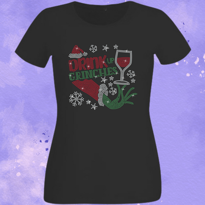 Drink up Grinches Rhinestone Apparel