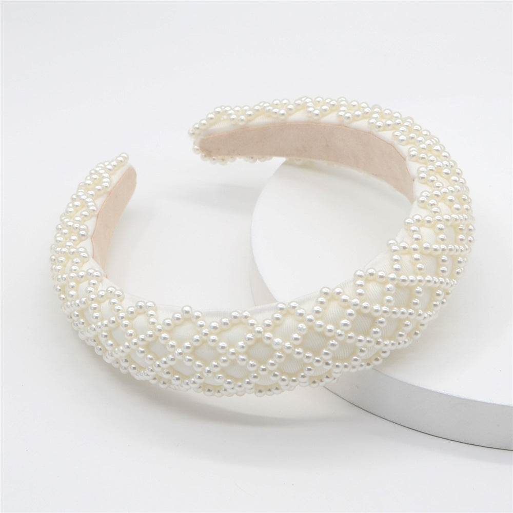 Elegant Baroque Rhinestone Pearl Headband