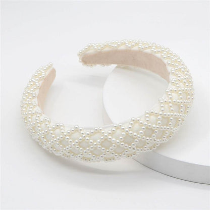 Elegant Baroque Rhinestone Pearl Headband