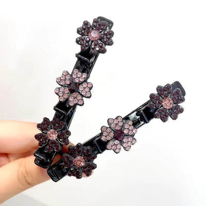 Girls Floral Rhinestone  Bling Hair clip Hair Accessories