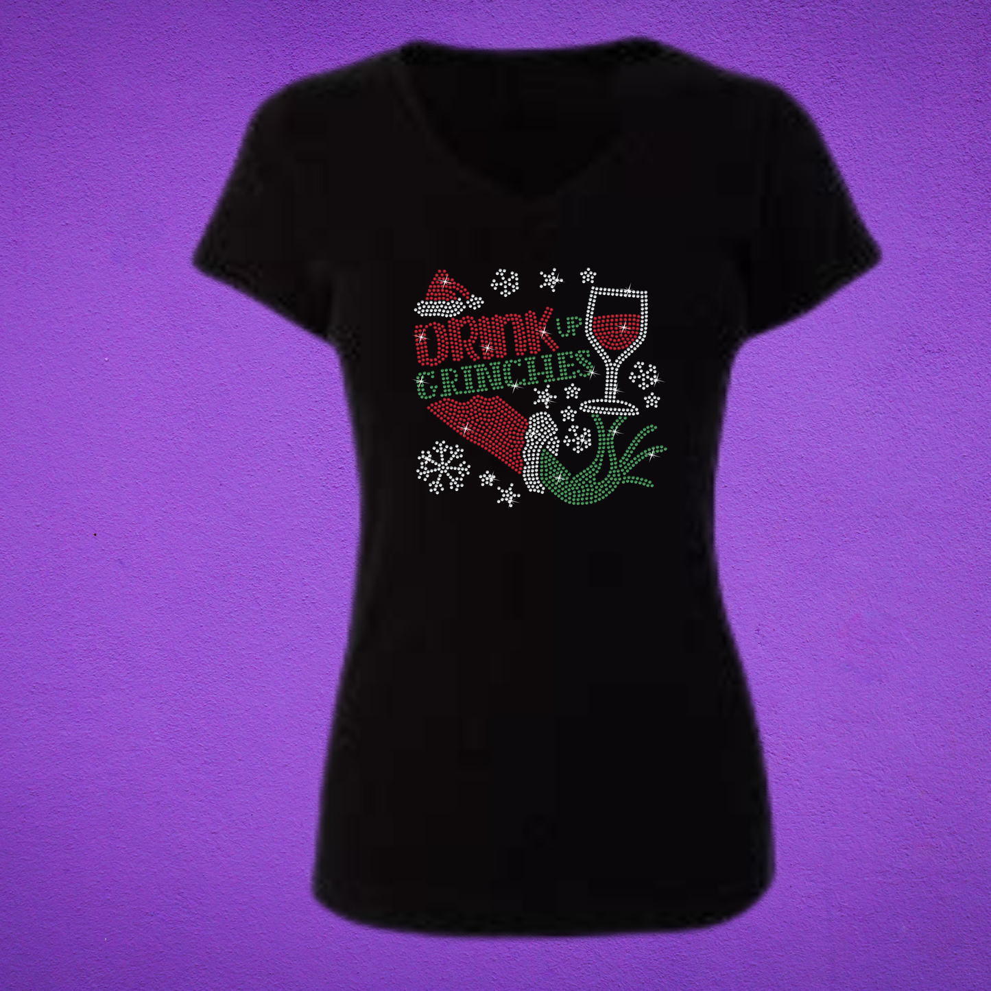 Drink up Grinches Rhinestone Apparel