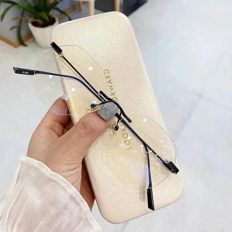 Rimless Octagon Sunglasses for Men Women Polygon Rectangle Shade Glasses Frameless