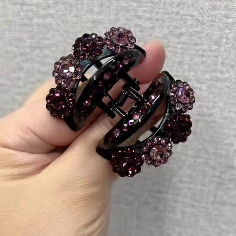 Rhinestone Barrettes High-end Flower Hair Clip