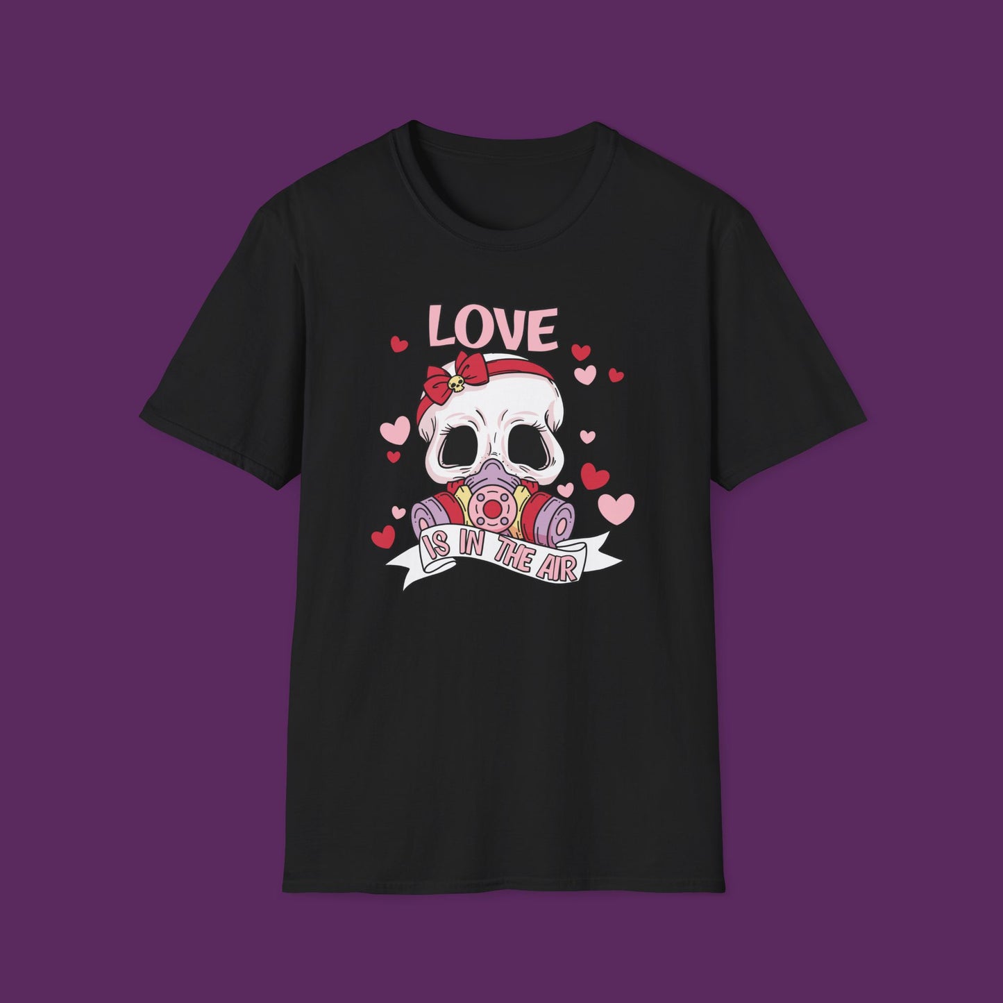 Love is in the Air -  Skull with Gas Mask Anti-Valentine’s Day T-Shirt