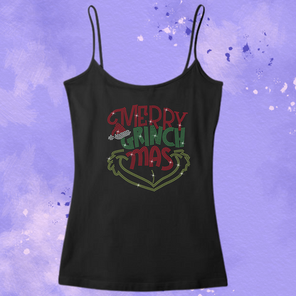 Grinchmas Rhinestone Apparel