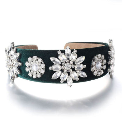 Retro Baroque Pearl Rhinestone Headband
