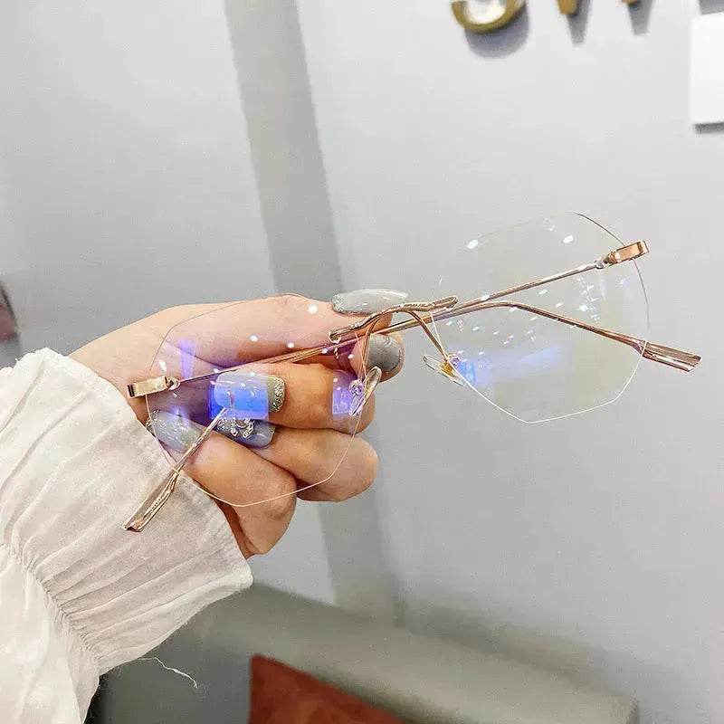 Rimless Octagon Sunglasses for Men Women Polygon Rectangle Shade Glasses Frameless
