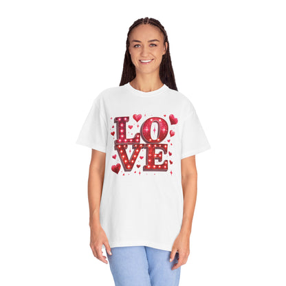 LOVE Valentines Day Comfort Colours T-shirt