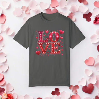 LOVE Valentines Day Comfort Colours T-shirt