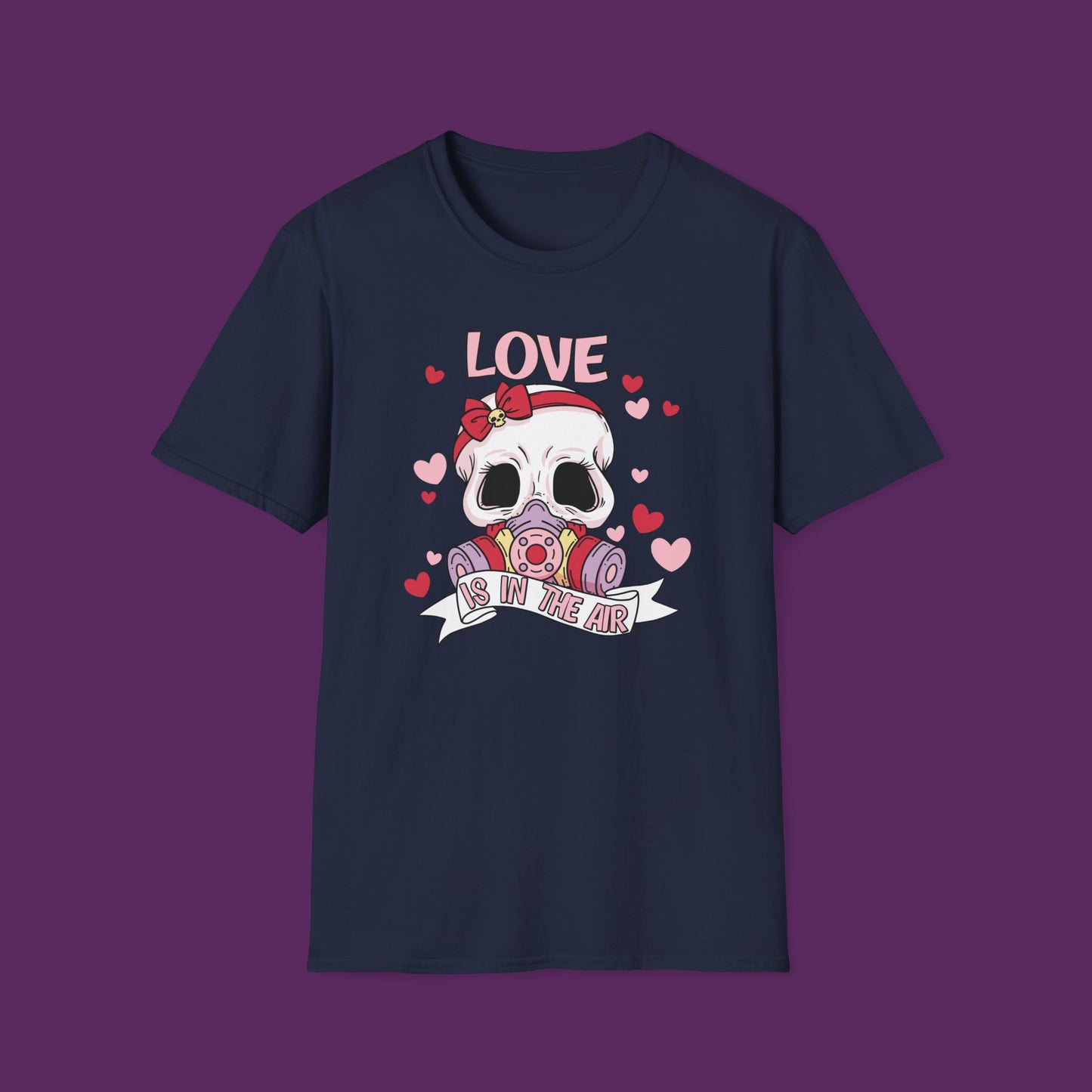 Love is in the Air -  Skull with Gas Mask Anti-Valentine’s Day T-Shirt