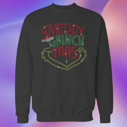 Grinchmas Rhinestone Apparel