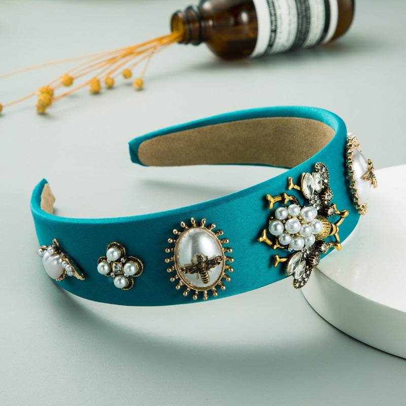 Fashion Inlaid Rhinestone pearl Headband dress headpiece