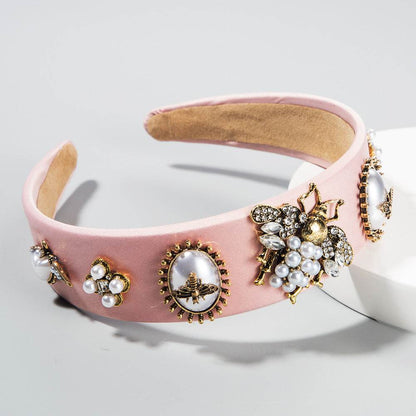 Fashion Inlaid Rhinestone pearl Headband dress headpiece