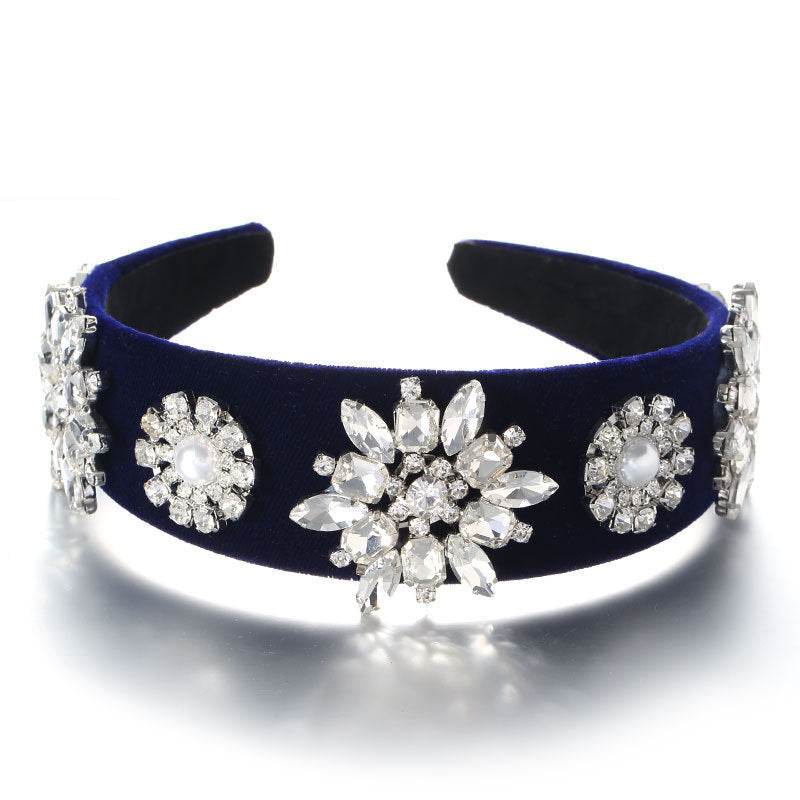 Retro Baroque Pearl Rhinestone Headband