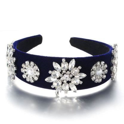 Retro Baroque Pearl Rhinestone Headband