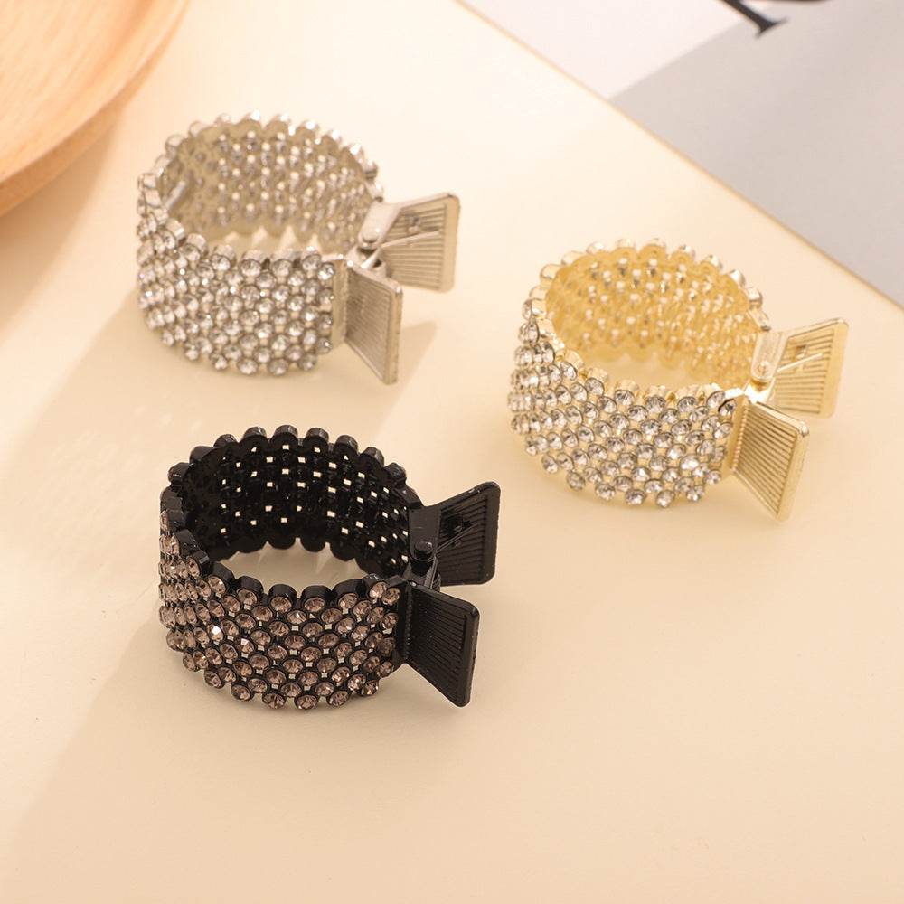 Decorative Ponytail Hair Clip Pearl Rhinestone Claw Clip