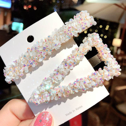 Elegant Rhinestone Flower Bling Hair Clip