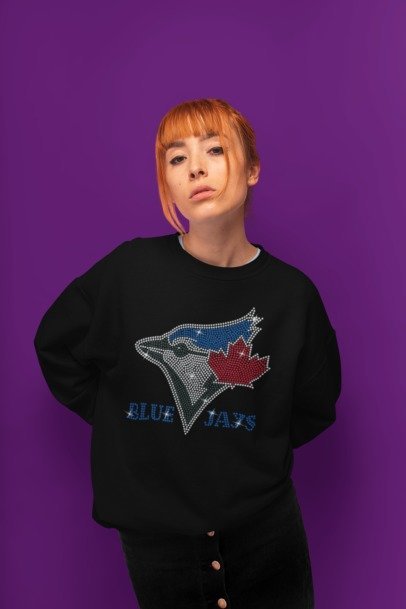 Rhinestone Baseball Fan Shirt – Sparkle Game Day Bling Apparel | Bling Dazzel Black Crew Neck Sweater