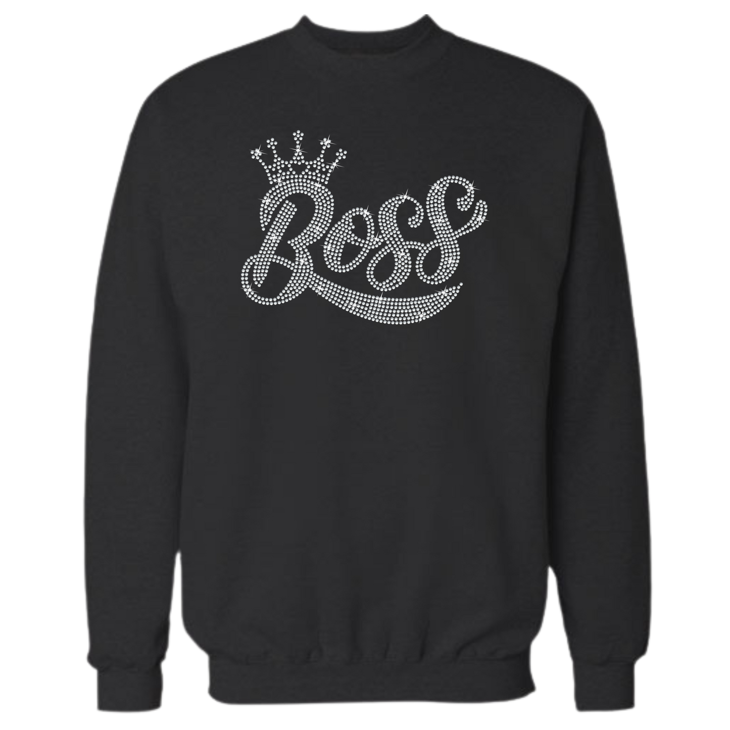 Boss with a Crown Rhinestone Apparel