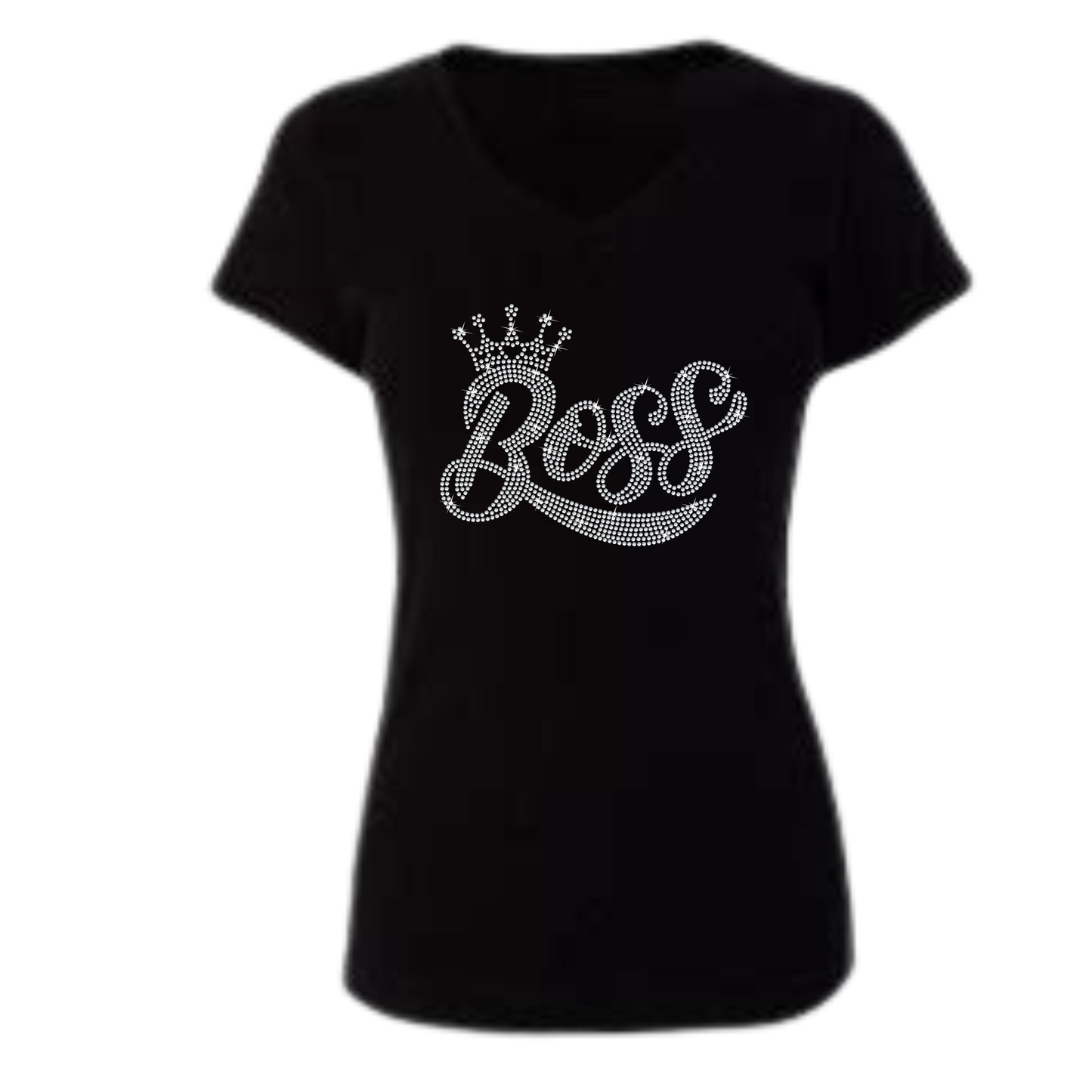 Boss with a Crown Rhinestone Apparel