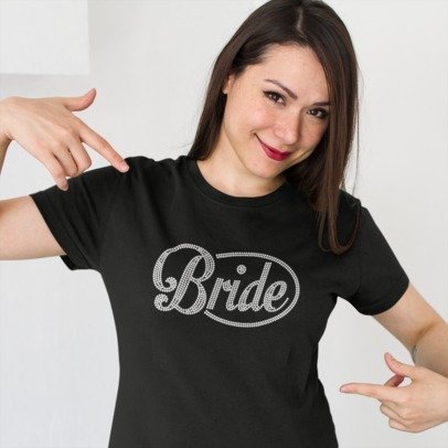 Bride in Circle Rhinestone Apparel