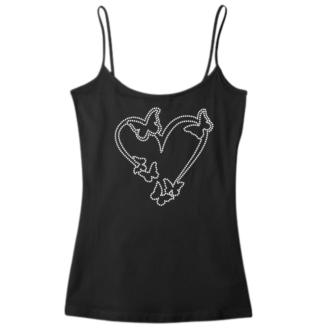 Butterfly and Heart Rhinestone Shirts