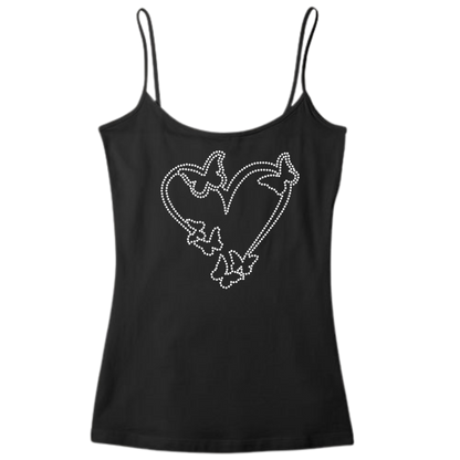 Butterfly and Heart Rhinestone Shirts