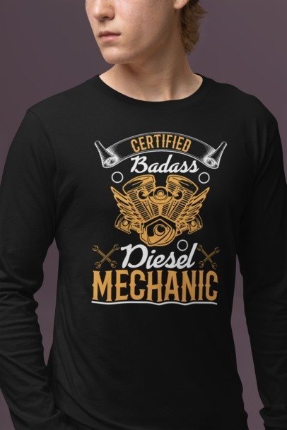 Certified Badass Diesel Mechanic - Graphic Design