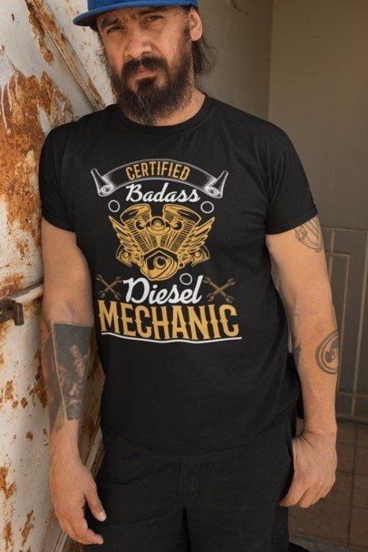 Certified Badass Diesel Mechanic - Graphic Design