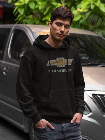 Bowtie Truck Style Rhinestone Shirt – Bling Sparkle Tee for Truck Lovers | Blingdazzel Hoodie Black