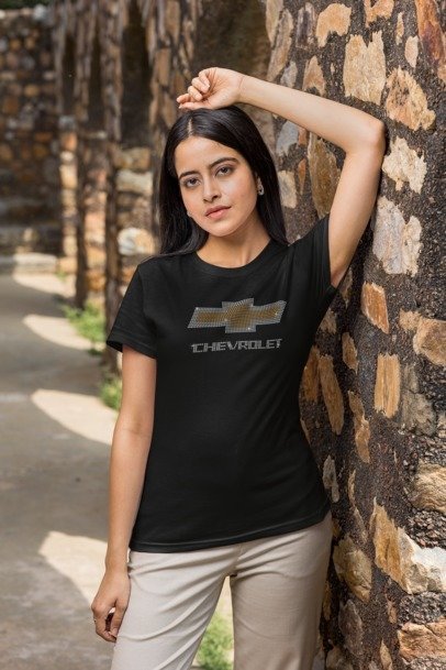 Bowtie Truck Style Rhinestone Shirt – Bling Sparkle Tee for Truck Lovers | Blingdazzel T-shirt Black
