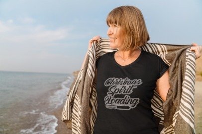 Christmas Sprit Loading Rhinestone Apparel