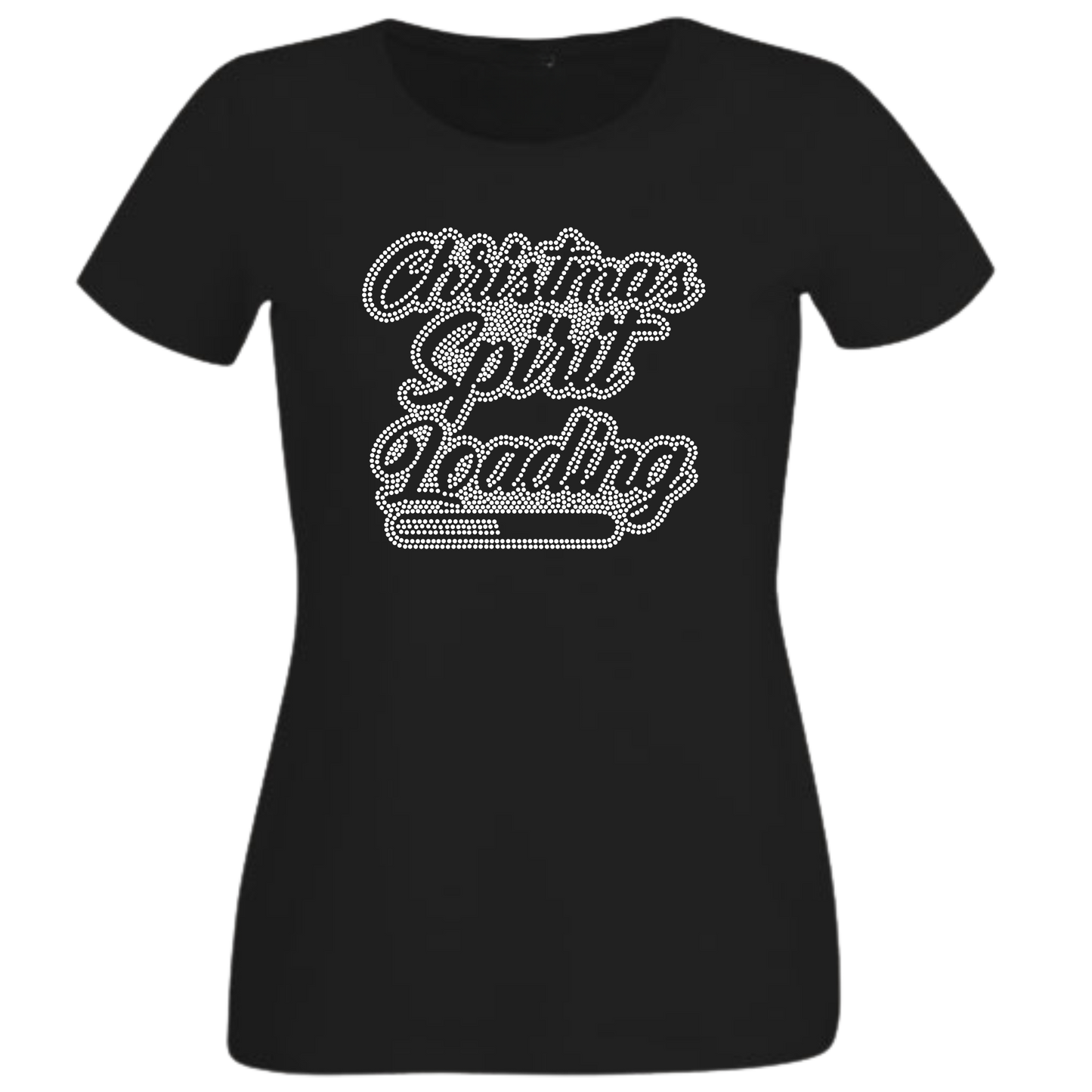 Christmas Sprit Loading Rhinestone Apparel