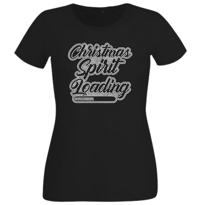 Christmas Sprit Loading Rhinestone Apparel