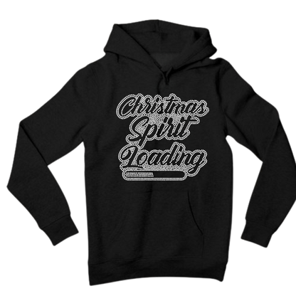 Christmas Sprit Loading Rhinestone Apparel