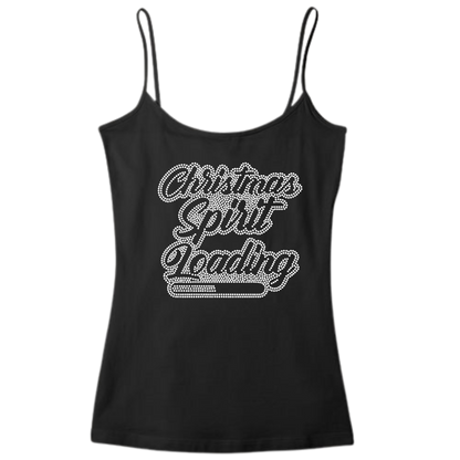 Christmas Sprit Loading Rhinestone Apparel