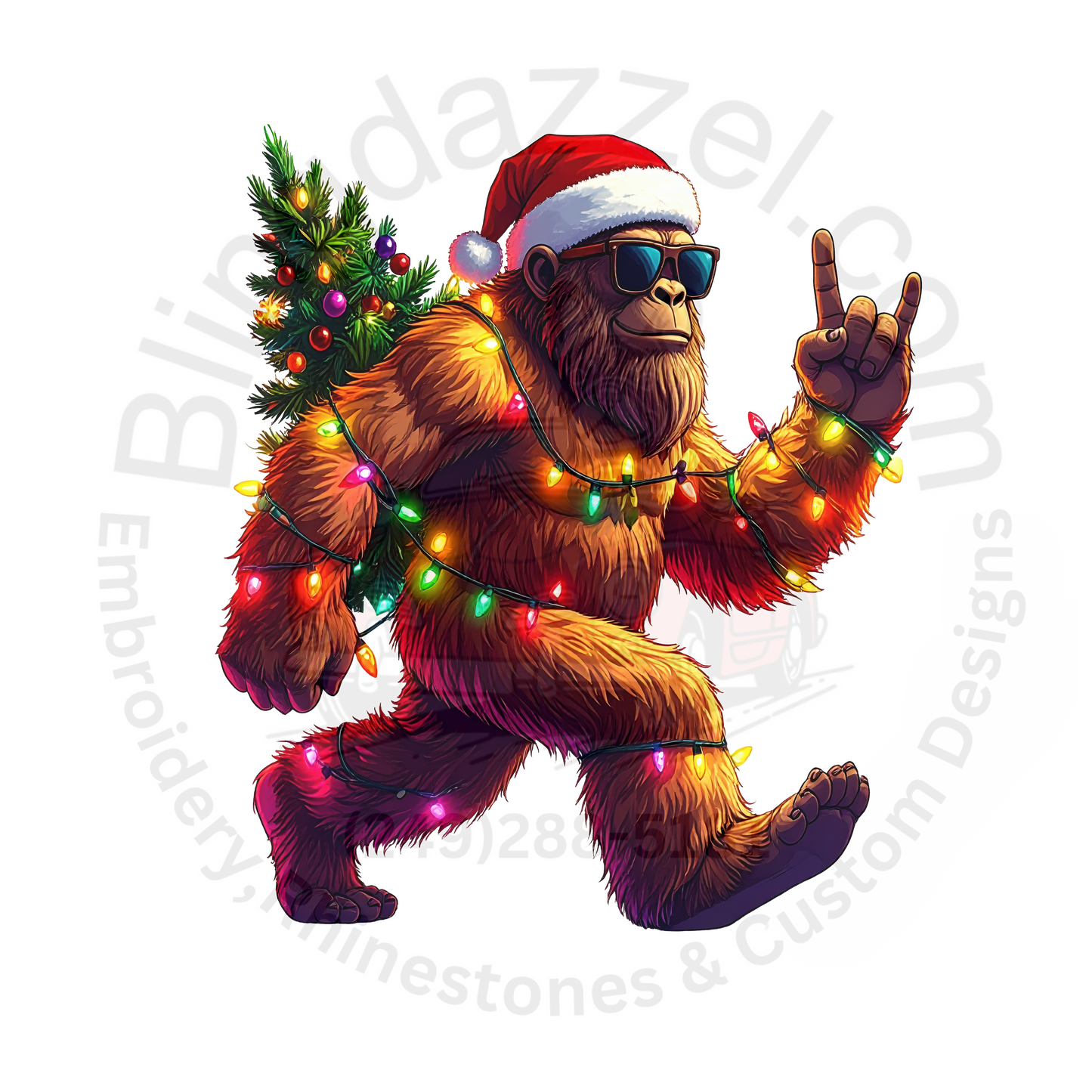 Christmas Sasquatch T-Shirt, Funny Bigfoot Holiday Shirt, Festive Graphic Tee