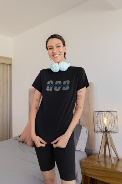 God Is Good All the Time Rhinestone Apparel