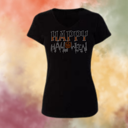 Happy Halloween Rhinestone Apparel