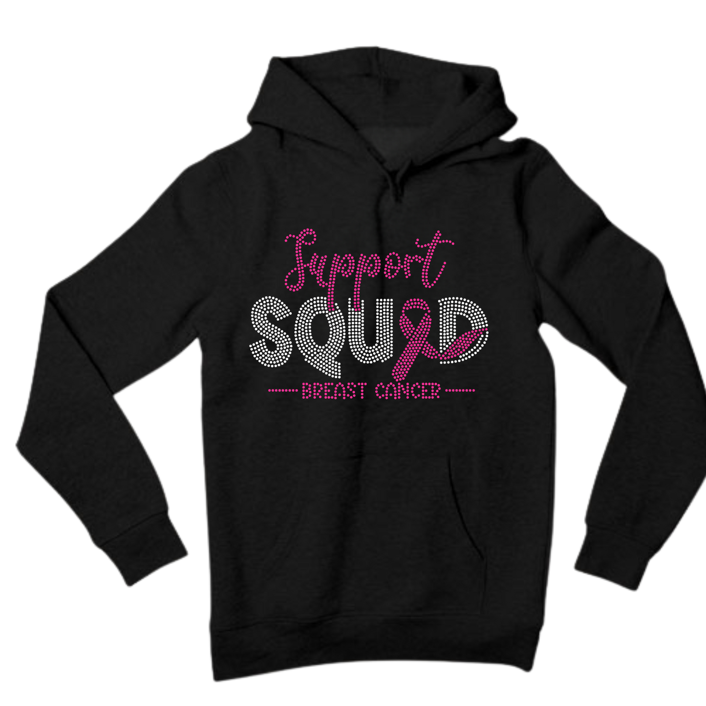 Support Squad Breast Cancer Rhinestone Apparel