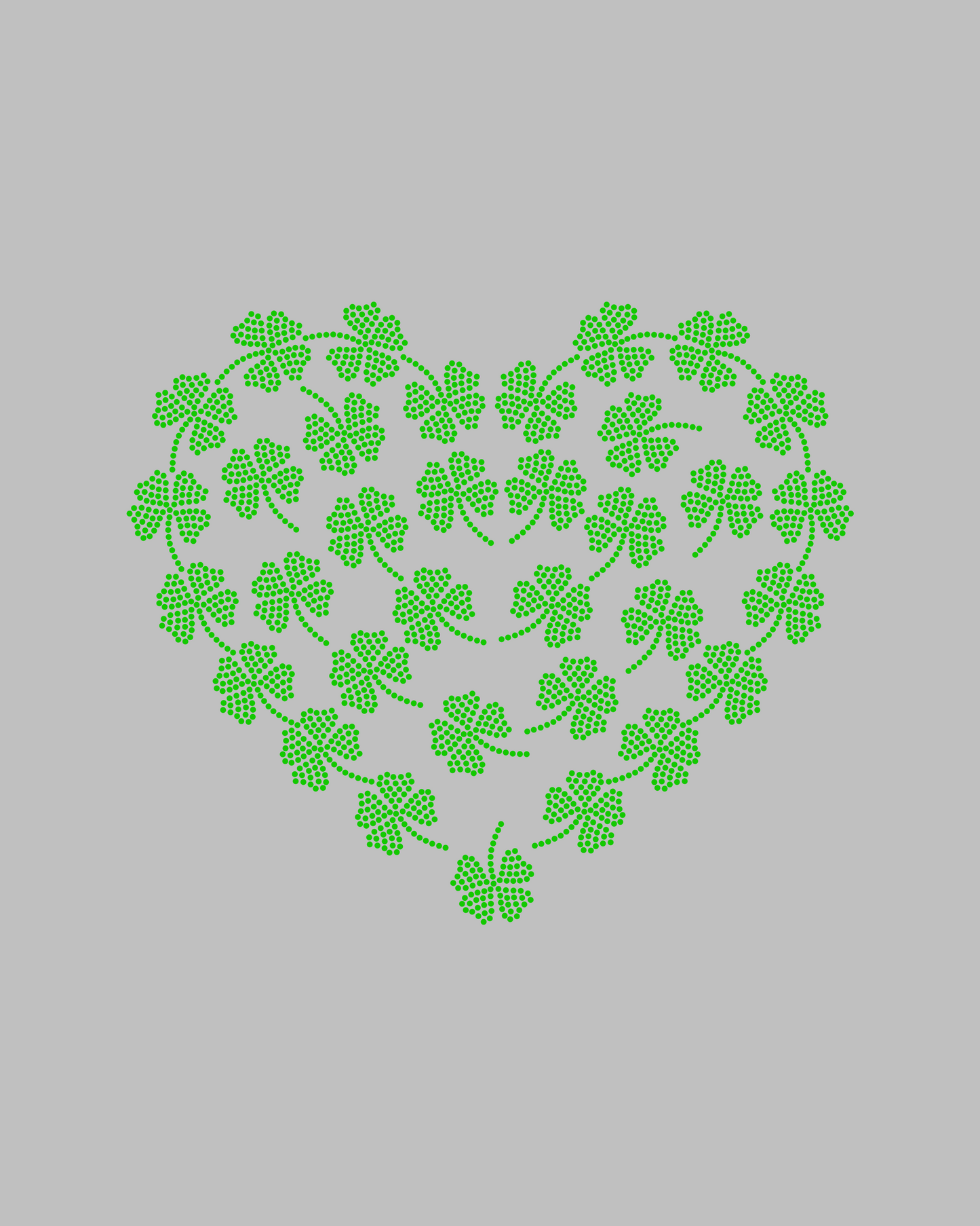 St. Patrick's Day heart of Shamrock's Rhinestone Apparel