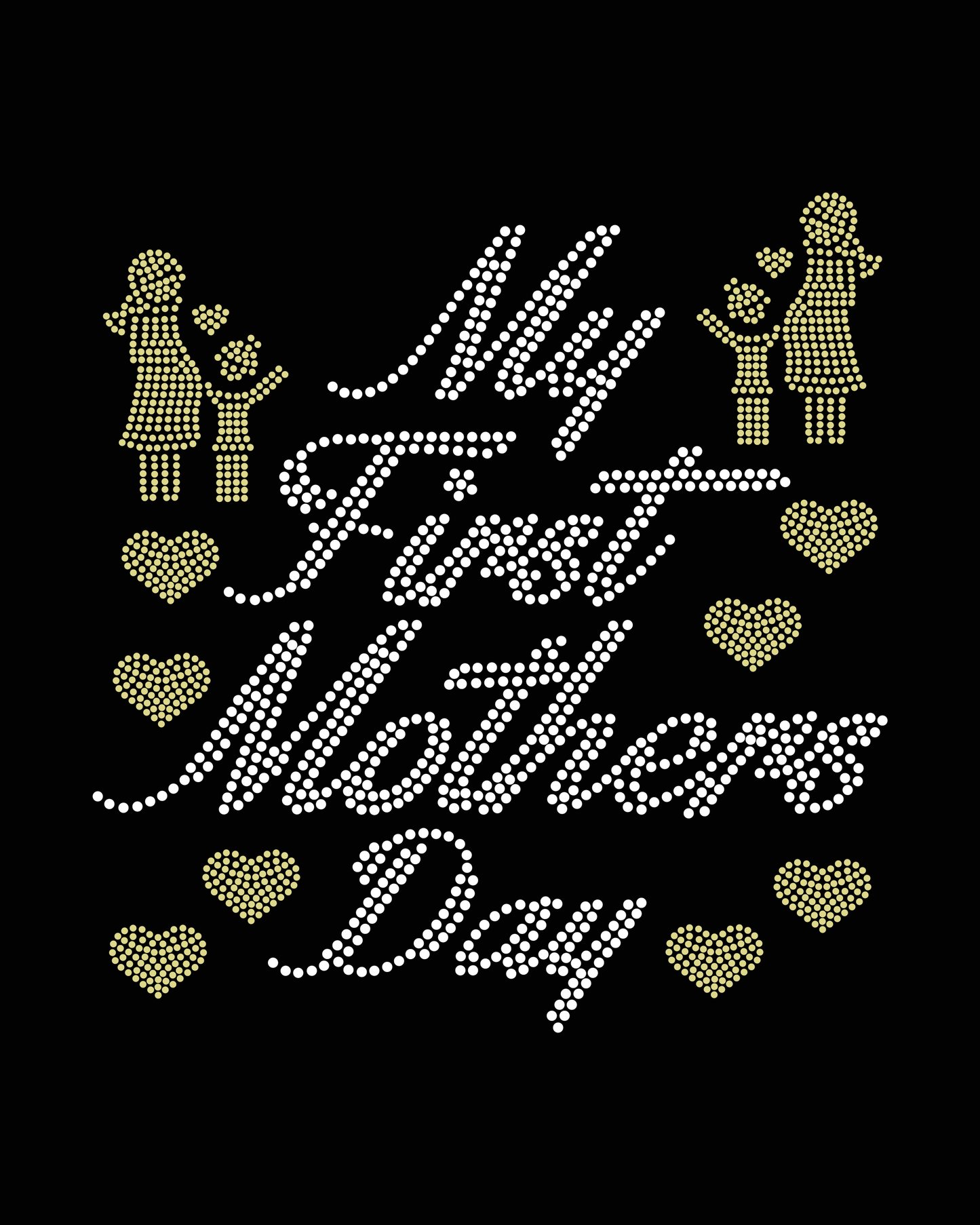 My First Mothers Day Rhinestone Apparel