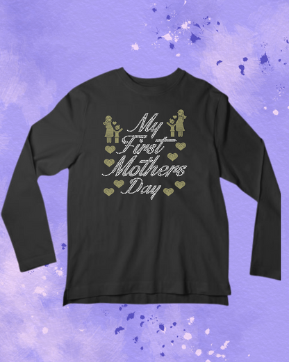 My First Mothers Day Rhinestone Apparel