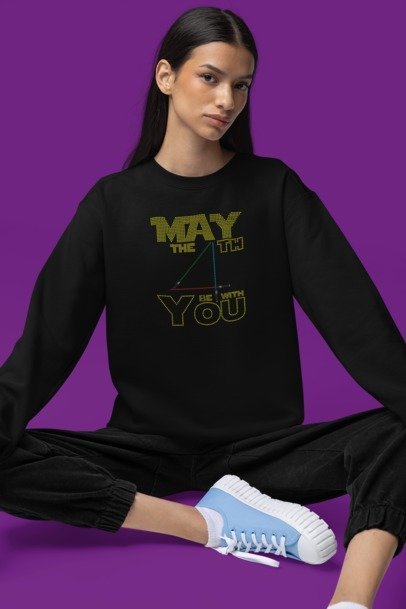 May the 4th Be With You Rhinestone T-Shirt – Sparkle Star Wars Inspired Tee for Women & Men | Blingdazzel Black